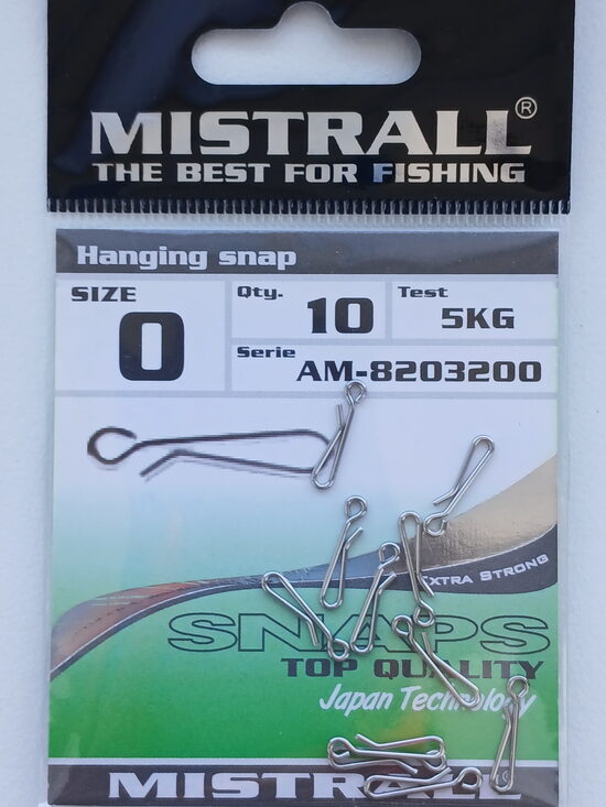 Mistrall, Hanging Snap, nr.0, 10psc/pack